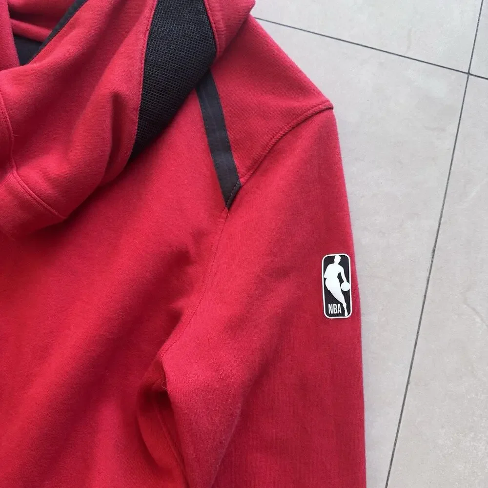 Nike NBA Houston Rockets Showtime Hoodie Dri-Fit Red Full Zip M Size Authentic